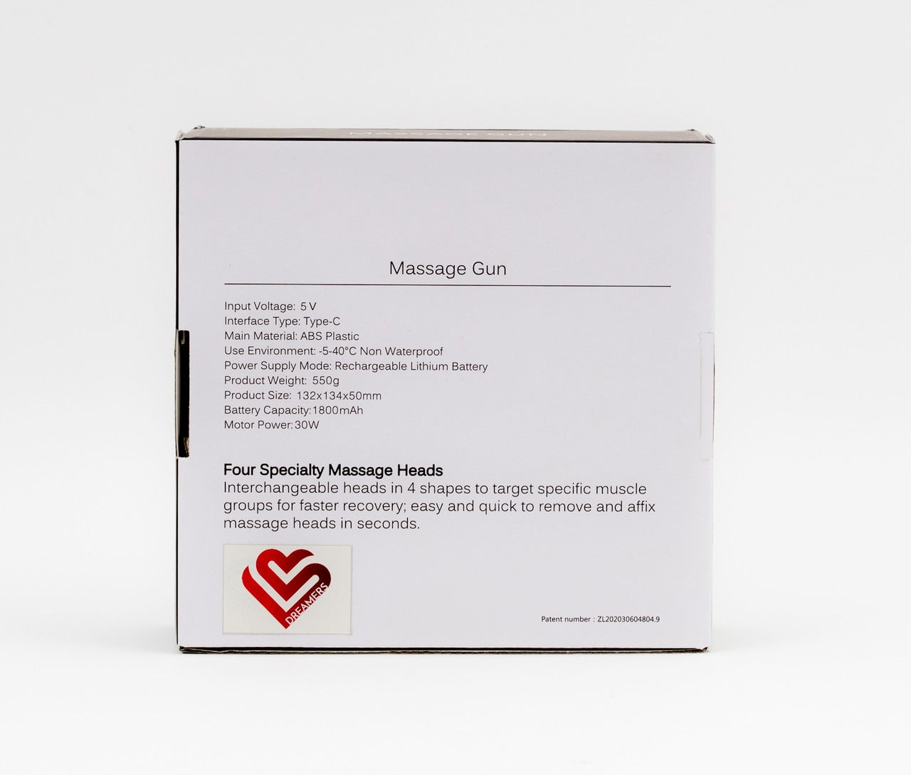 Massage Gun - black - 4 Interchangeable Heads