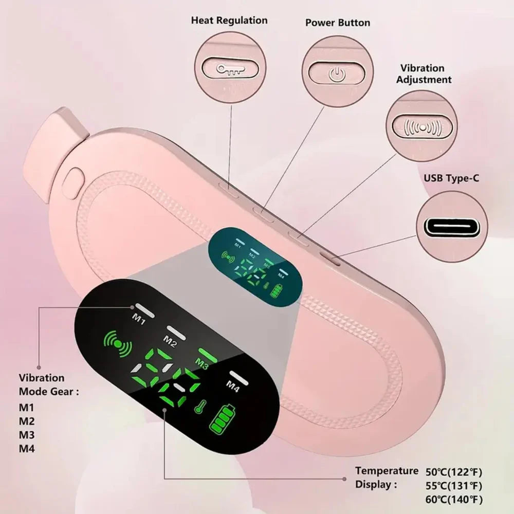 Electric Menstrual Heating Pad Period Cramp Massager