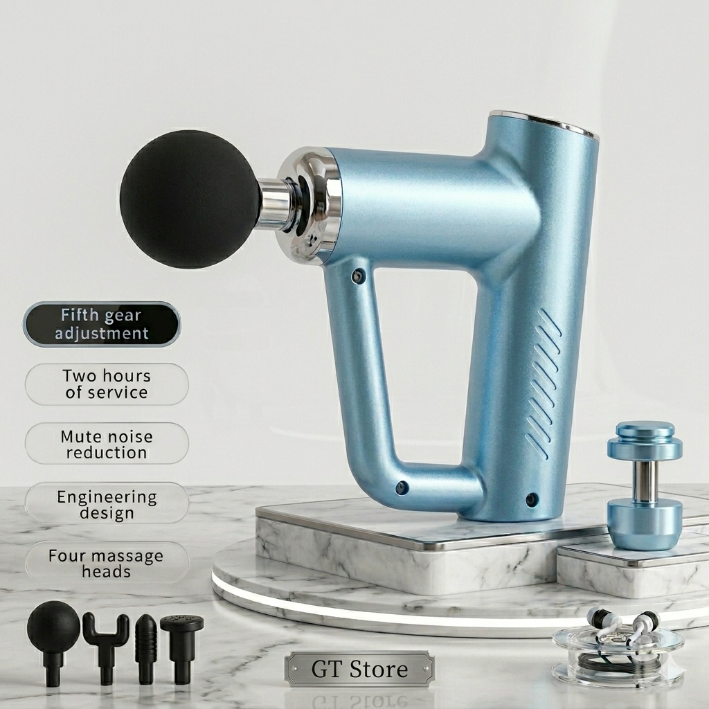 Deep Tissue Massage Gun with 4 Heads for Pain Relief