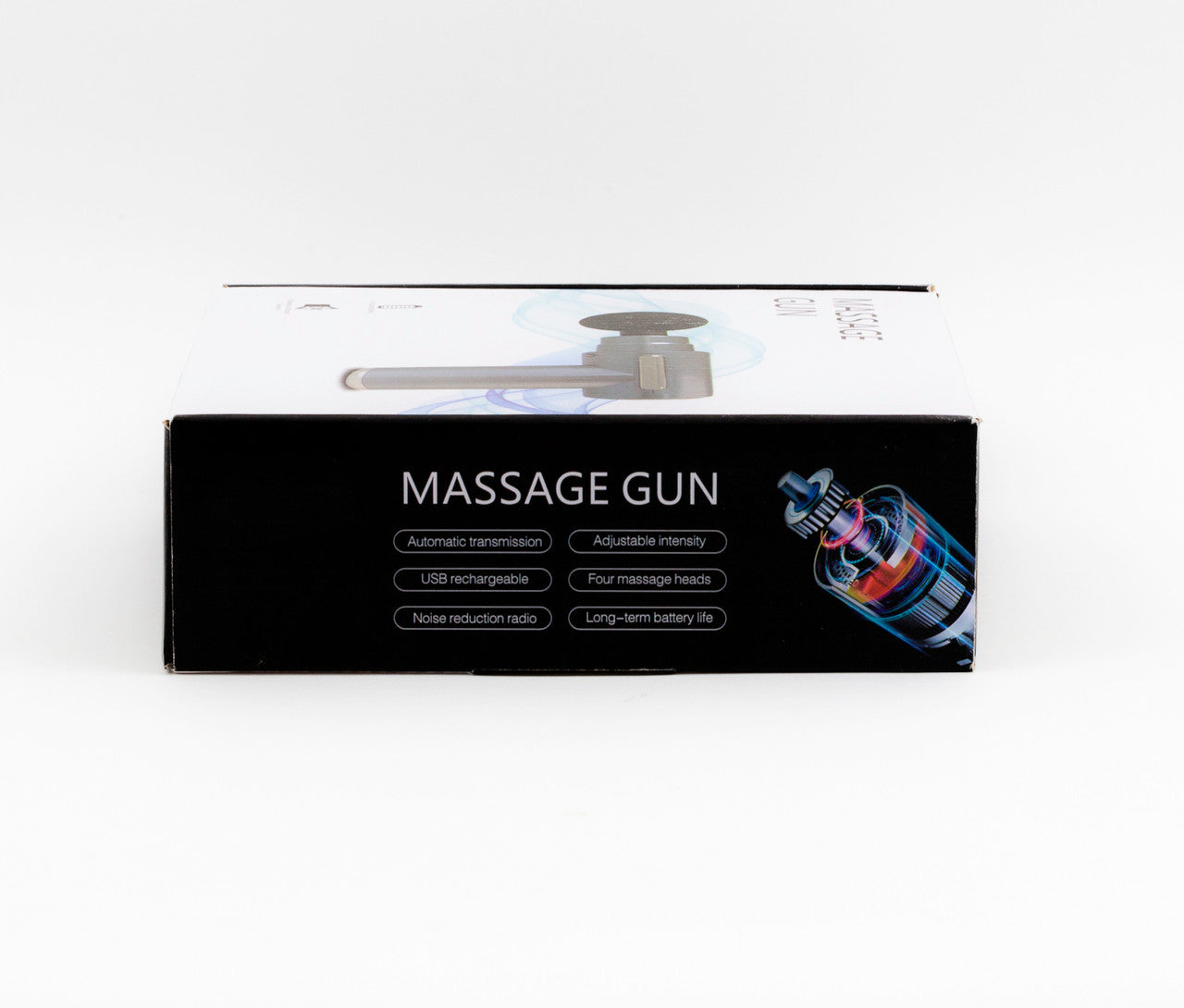 Massage Gun - black - 4 Interchangeable Heads